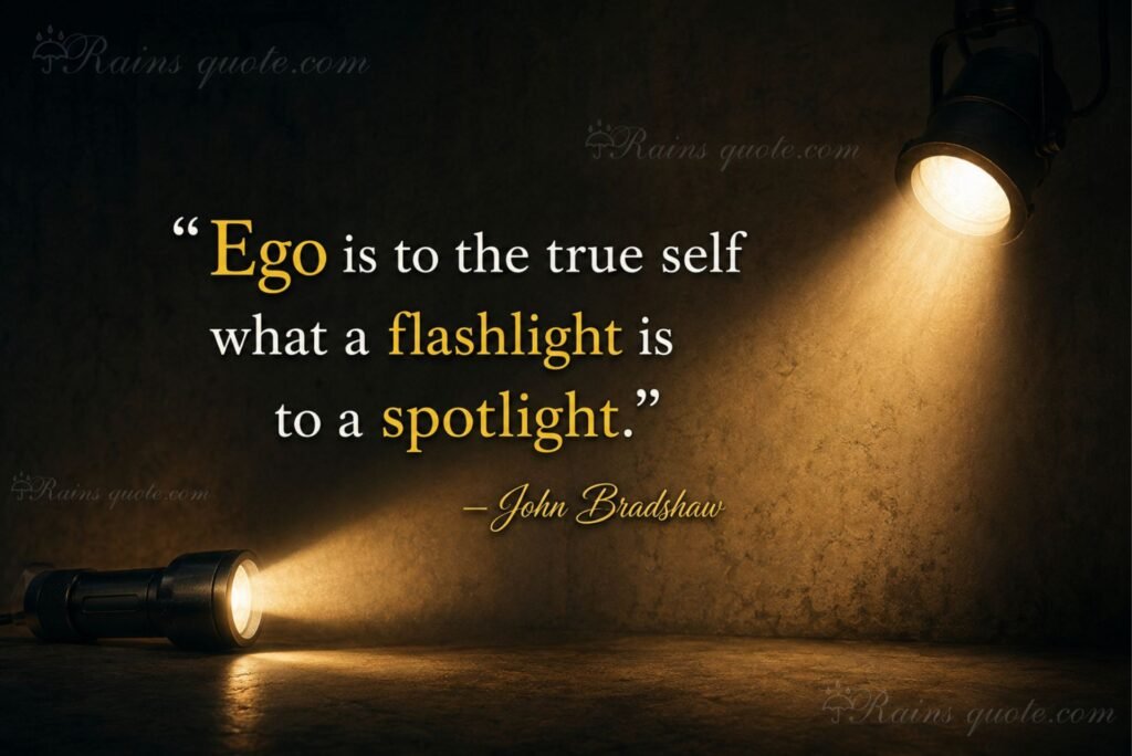 “Ego is to the true self what a flashlight is to a spotlight.”