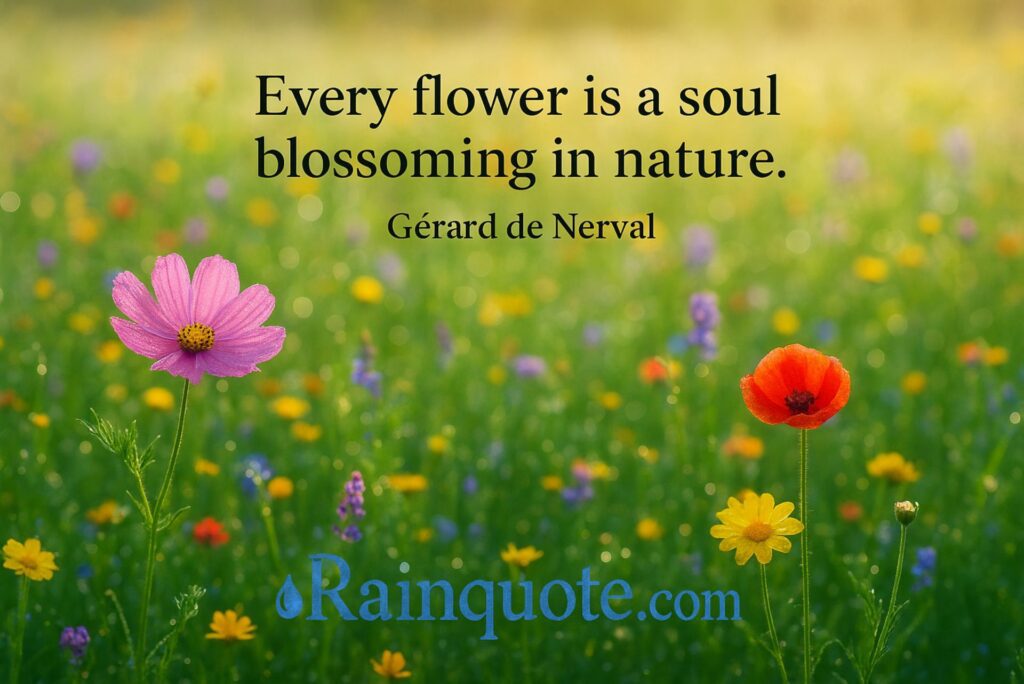 “Every flower is a soul blossoming in nature.”