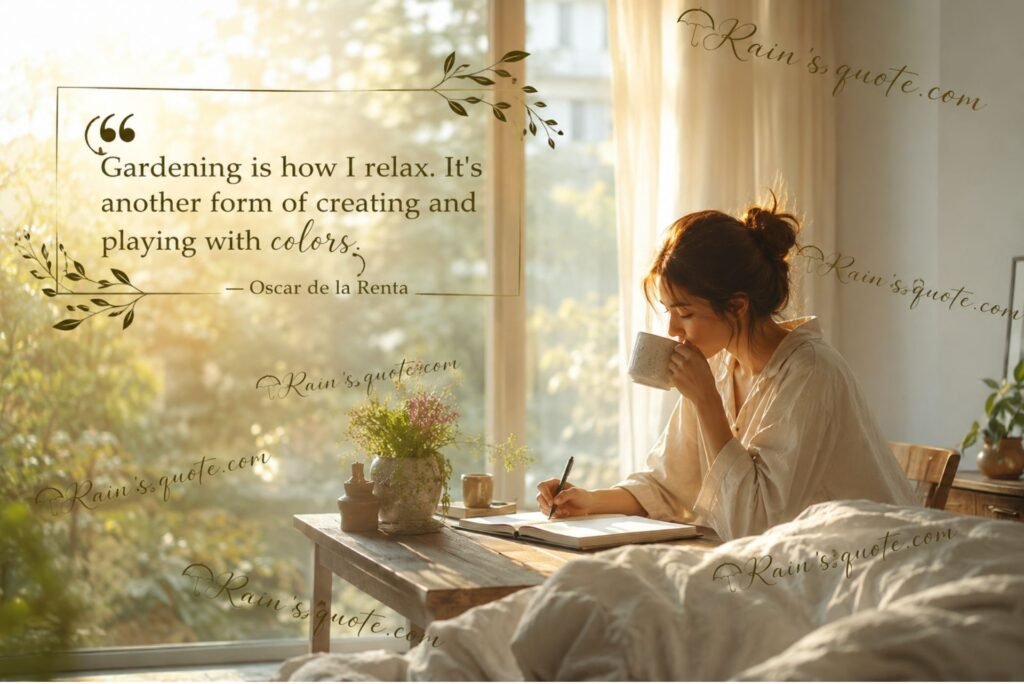  “Gardening is how I relax. It's another form of creating and playing with colors.”