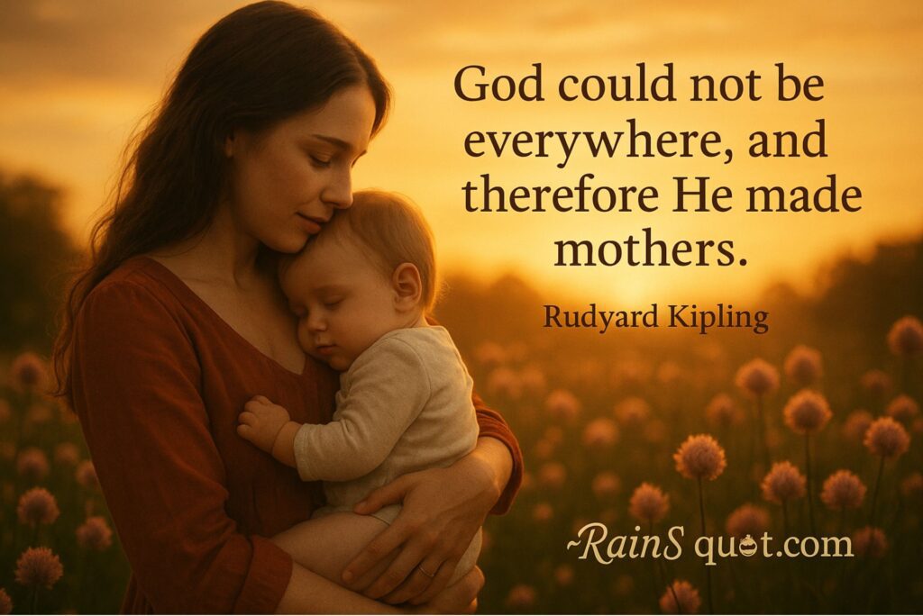 “God could not be everywhere, and therefore He made mothers.”
