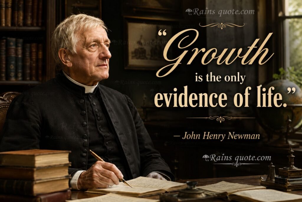 “Growth is the only evidence of life.”