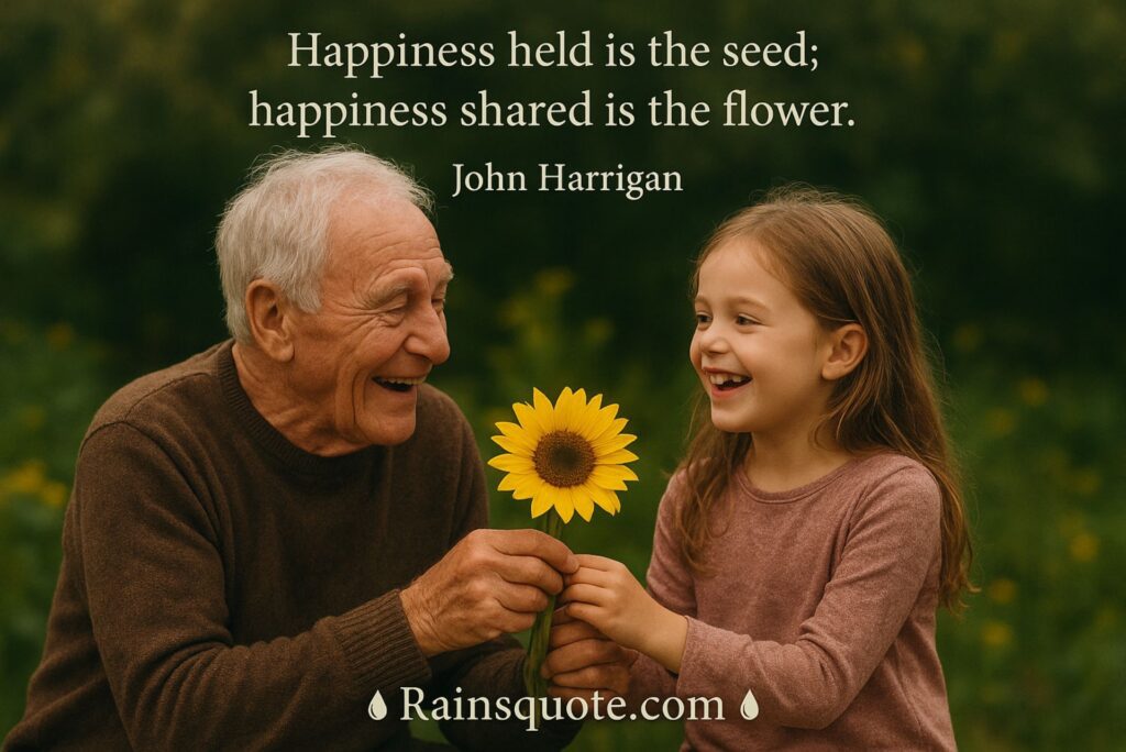 “Happiness held is the seed; happiness shared is the flower.”