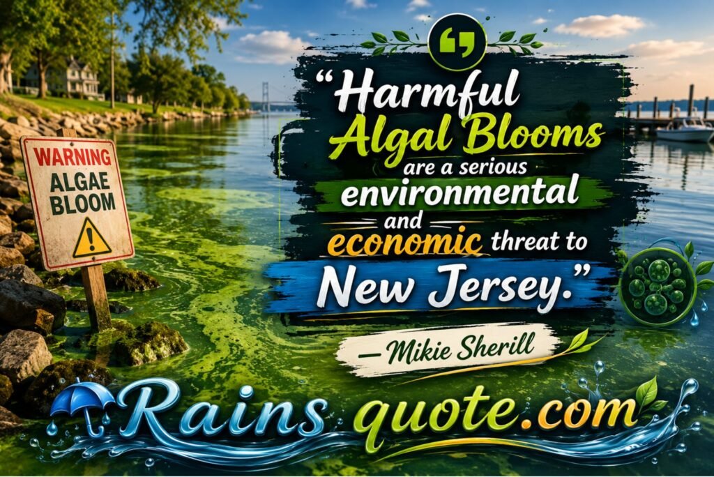 “Harmful Algal Blooms are a serious environmental and economic threat to New Jersey.”