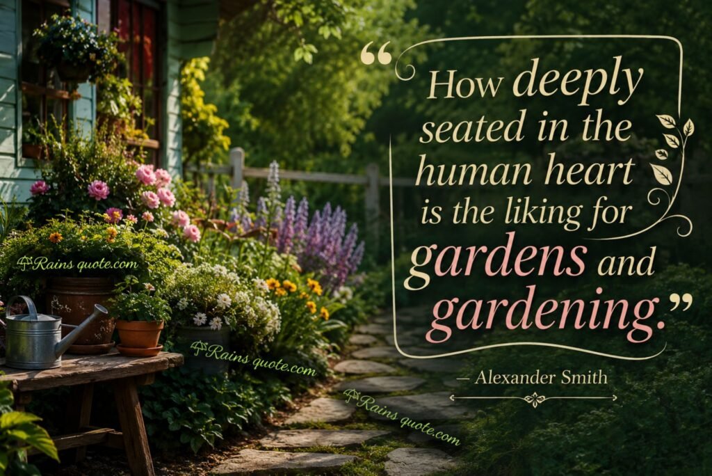 “How deeply seated in the human heart is the liking for gardens and gardening.”