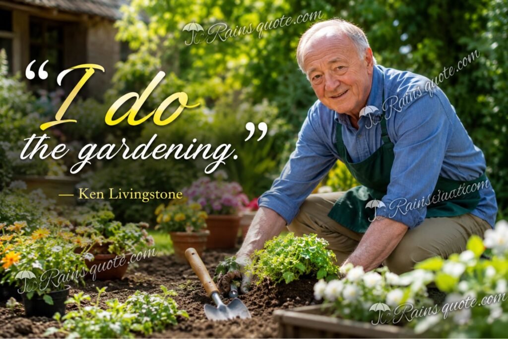 “I do the gardening.”