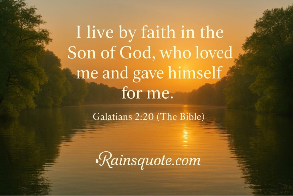 “I live by faith in the Son of God, who loved me and gave himself for me.”