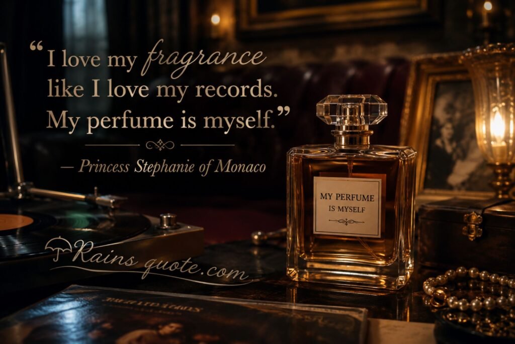 “I love my fragrance like I love my records. My perfume is myself.”