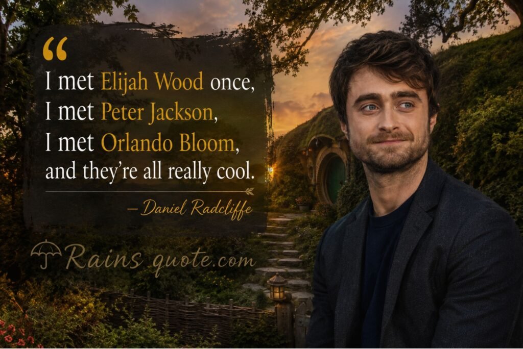 “I met Elijah Wood once, I met Peter Jackson, I met Orlando Bloom, and they're all really cool.”