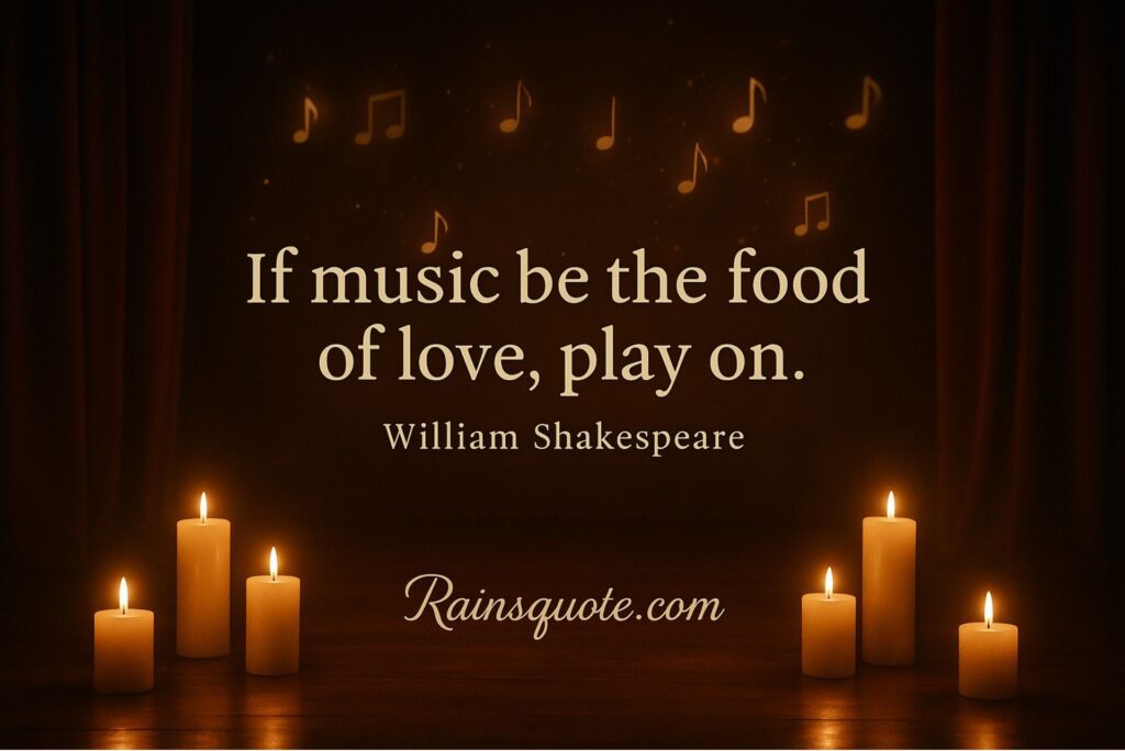 "If music be the food of love, play on."