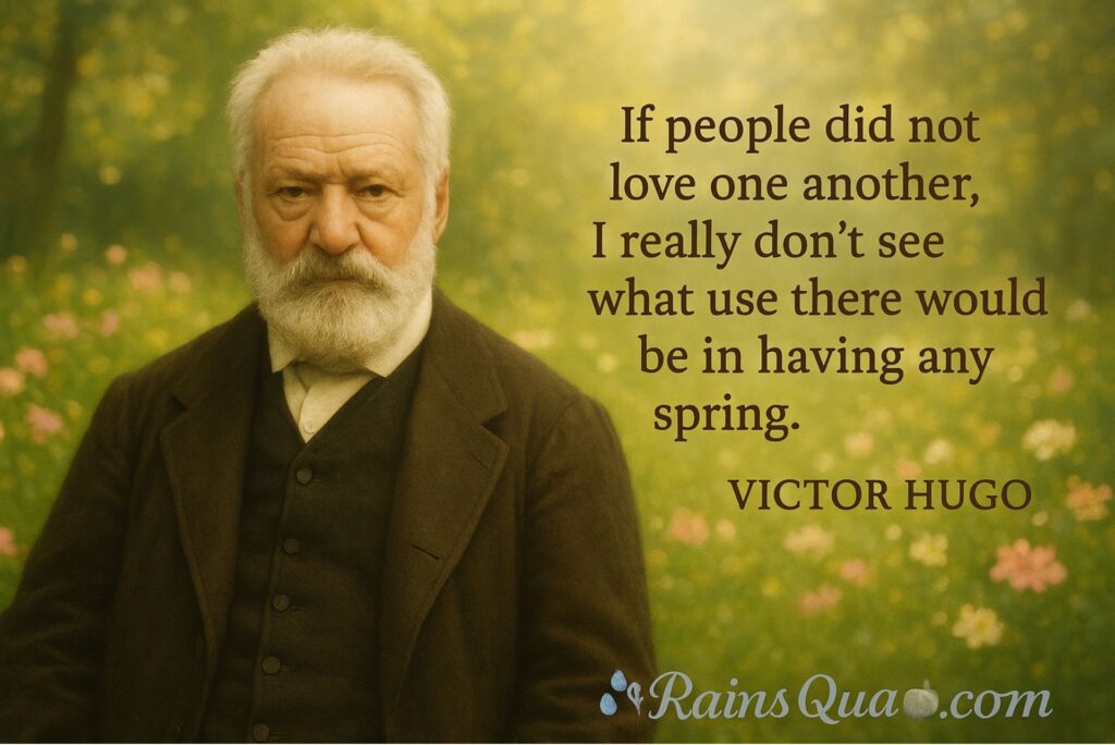 “If people did not love one another, I really don’t see what use there would be in having any spring.”