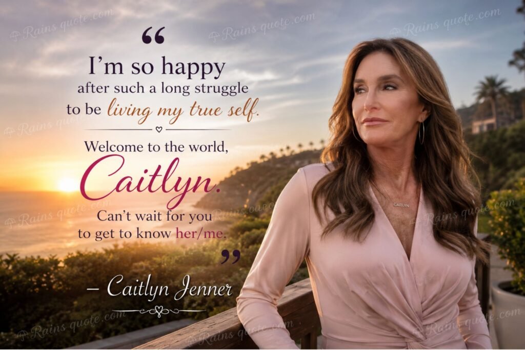 “I'm so happy after such a long struggle to be living my true self. Welcome to the world, Caitlyn. Can't wait for you to get to know her/me.”