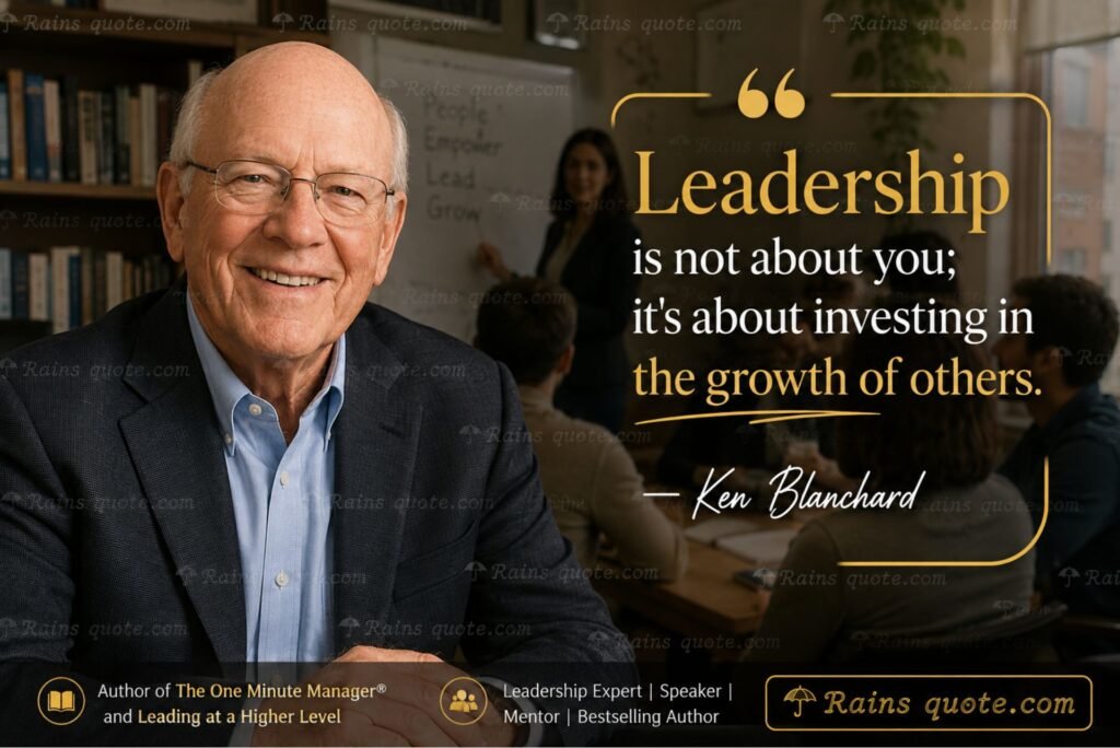 “Leadership is not about you; it's about investing in the growth of others.”