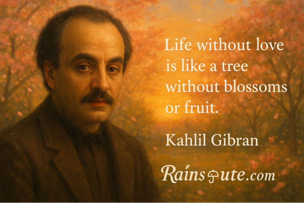  “Life without love is like a tree without blossoms or fruit.”