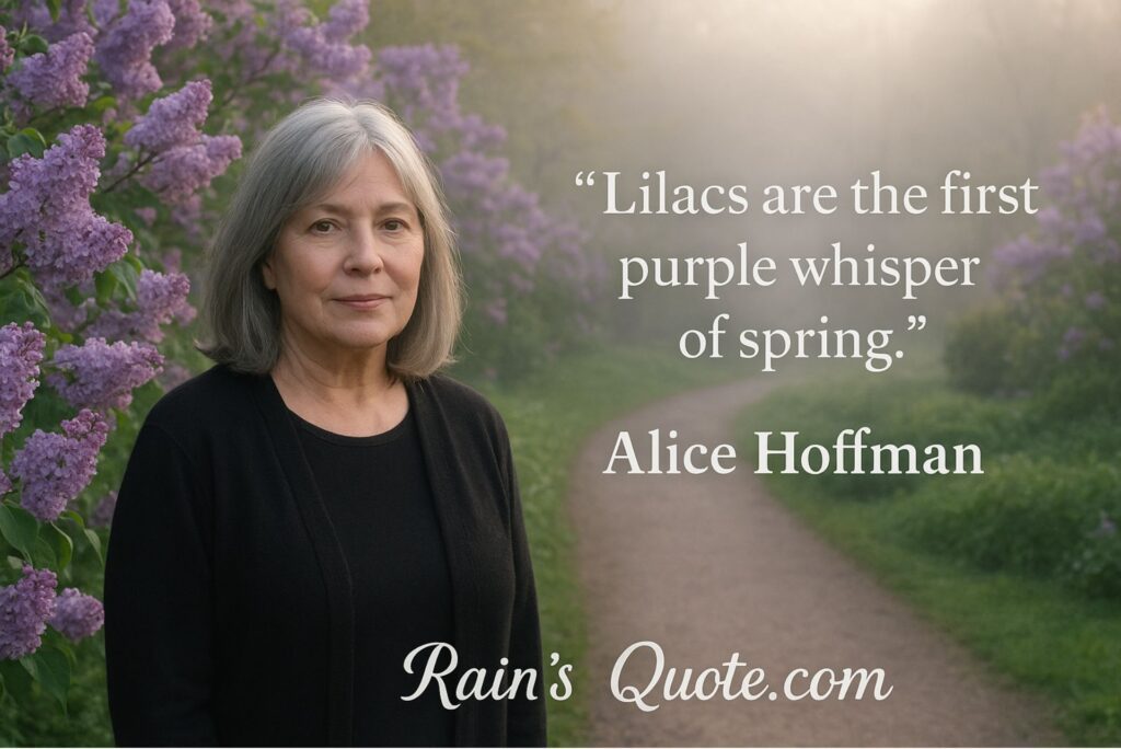 “Lilacs are the first purple whisper of spring.”