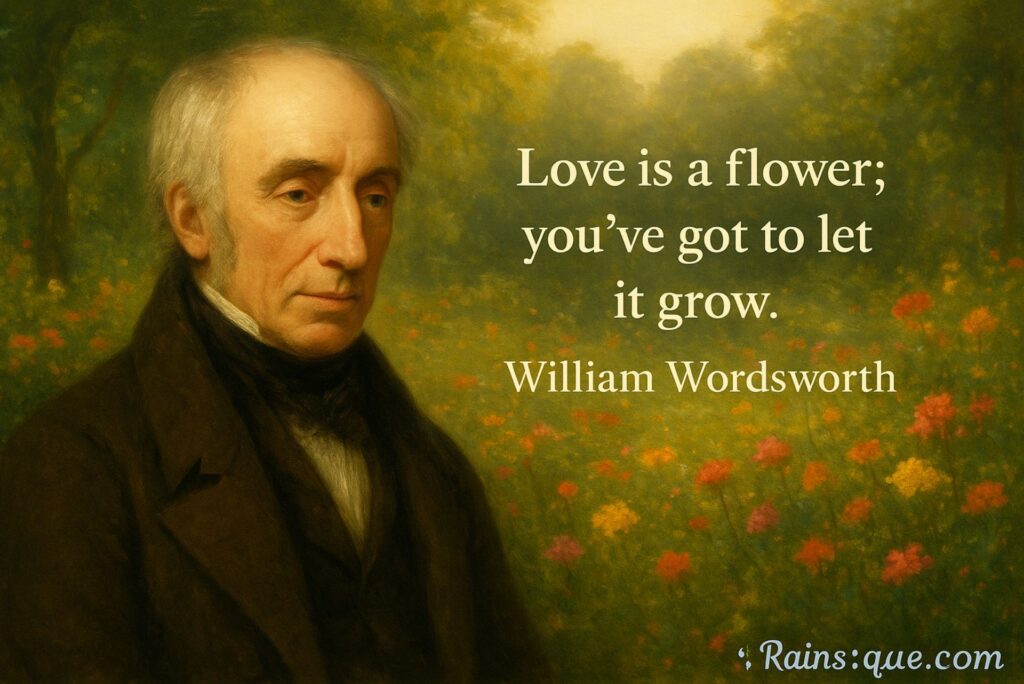 “Love is a flower; you’ve got to let it grow.”