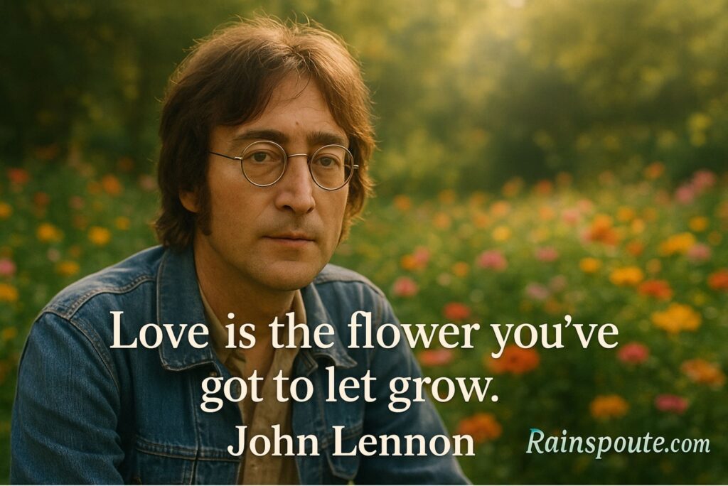 “Love is the flower you’ve got to let grow.”