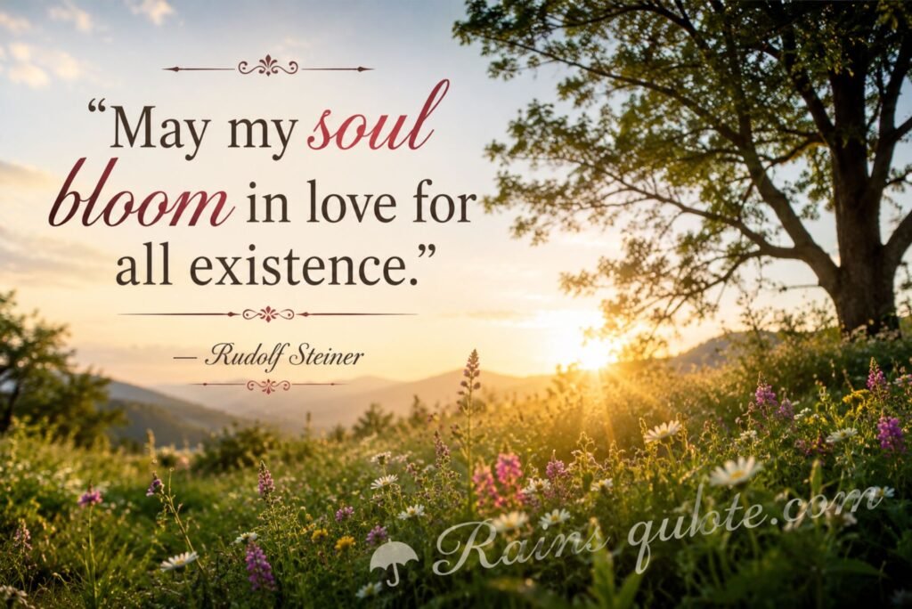 “May my soul bloom in love for all existence.”