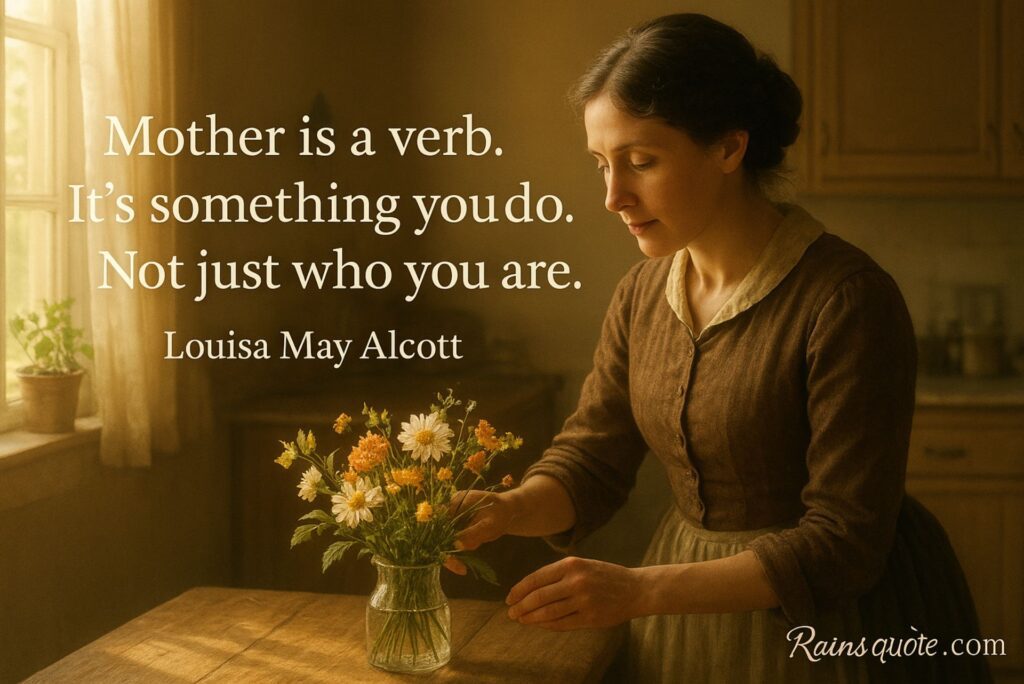 “Mother is a verb. It’s something you do. Not just who you are.”