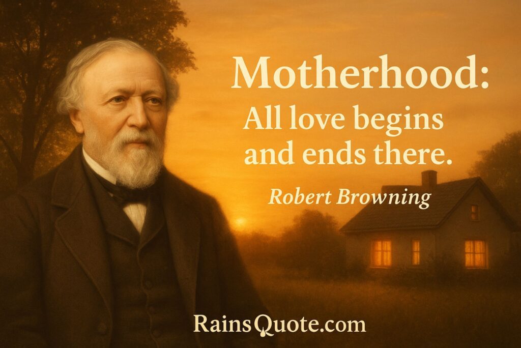 “Motherhood: All love begins and ends there.”