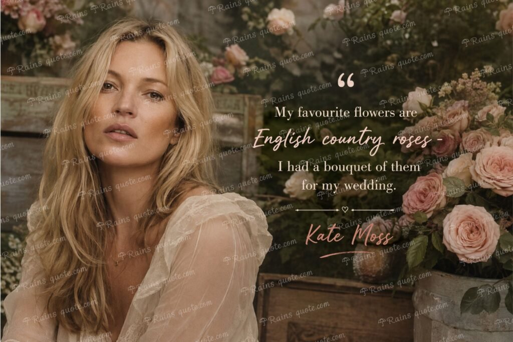 “My favourite flowers are English country roses - I had a bouquet of them for my wedding.”