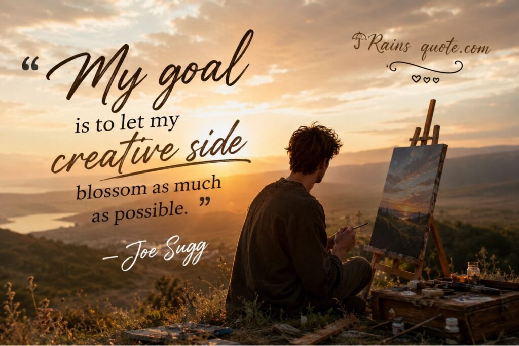  “My goal is to let my creative side blossom as much as possible.”