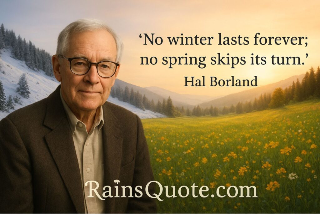 “No winter lasts forever; no spring skips its turn.”