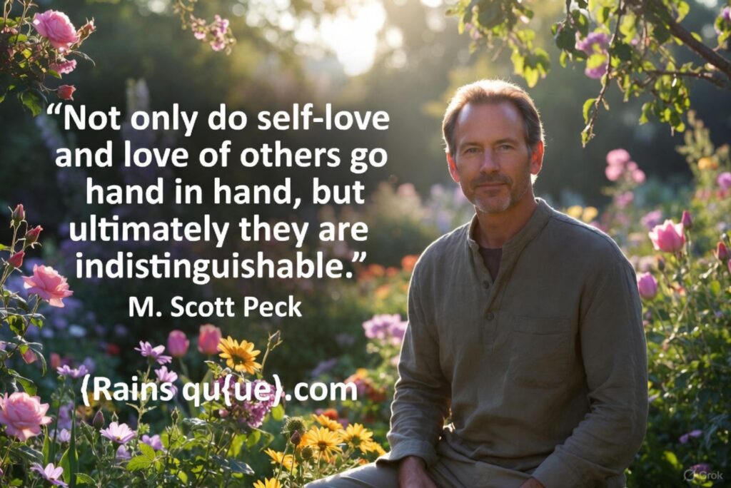 “Not only do self-love and love of others go hand in hand, but ultimately they are indistinguishable.”