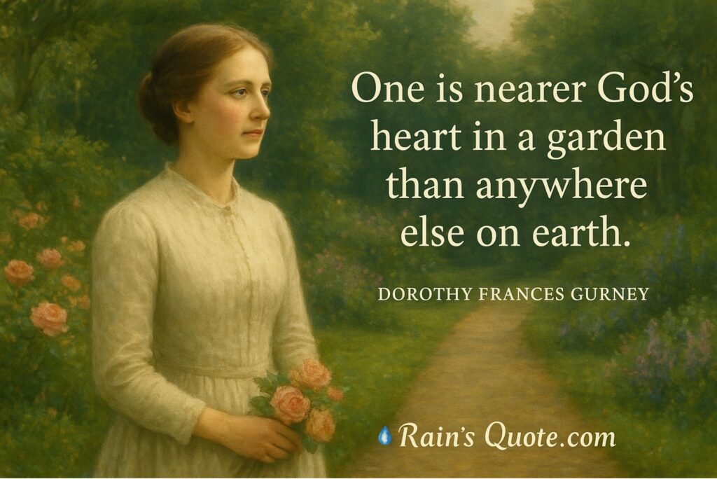 “One is nearer God’s heart in a garden than anywhere else on earth.”