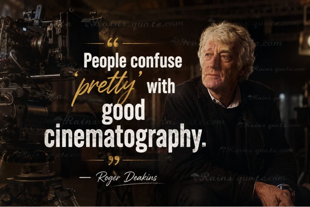 “People confuse 'pretty' with good cinematography.”