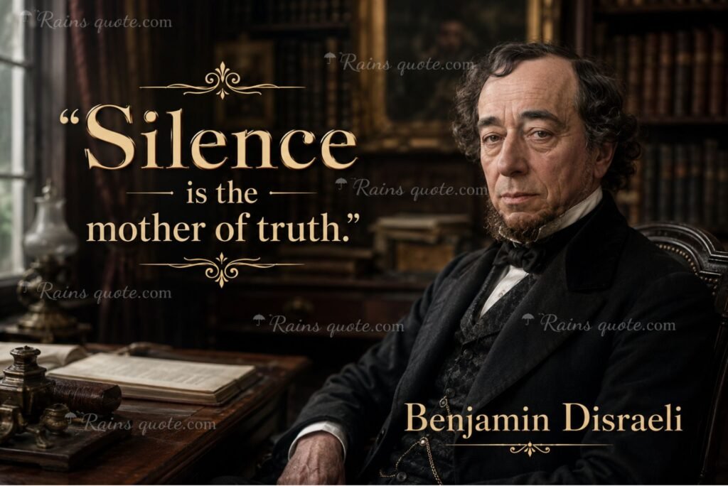 “Silence is the mother of truth.”