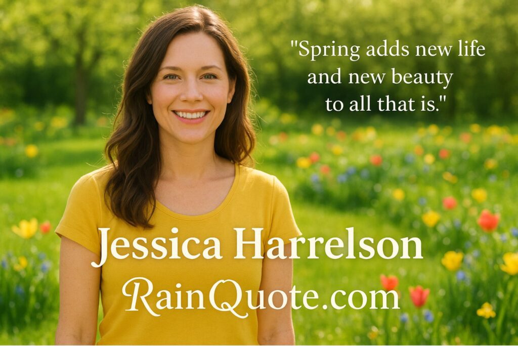 “Spring adds new life and new beauty to all that is.”