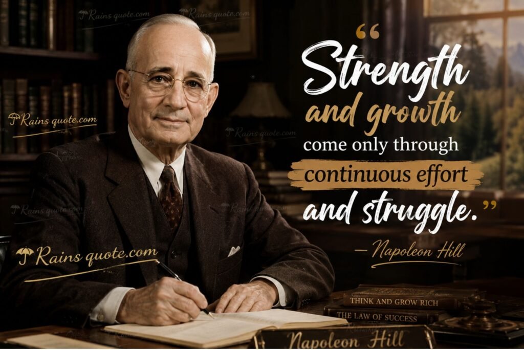 “Strength and growth come only through continuous effort and struggle.”