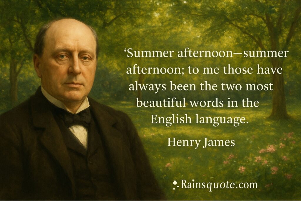 “Summer afternoon—summer afternoon; to me those have always been the two most beautiful words in the English language.”
