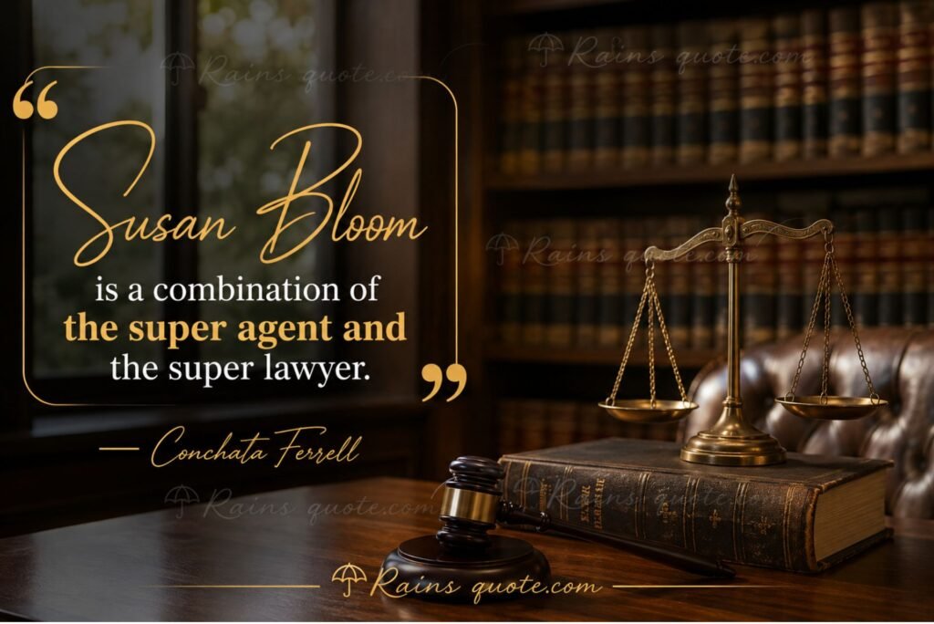 “Susan Bloom is a combination of the super agent and the super lawyer.”