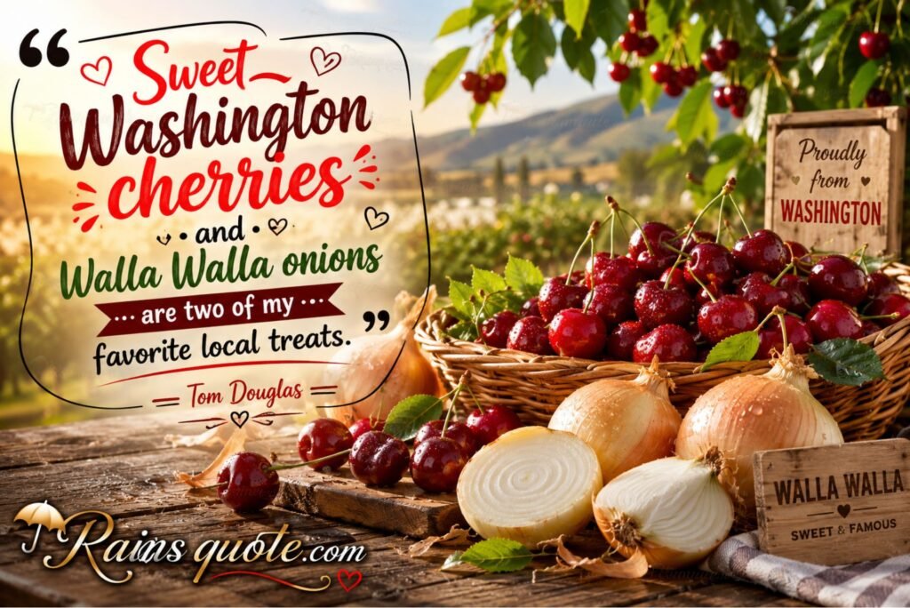 “Sweet Washington cherries and Walla Walla onions are two of my favorite local treats.”