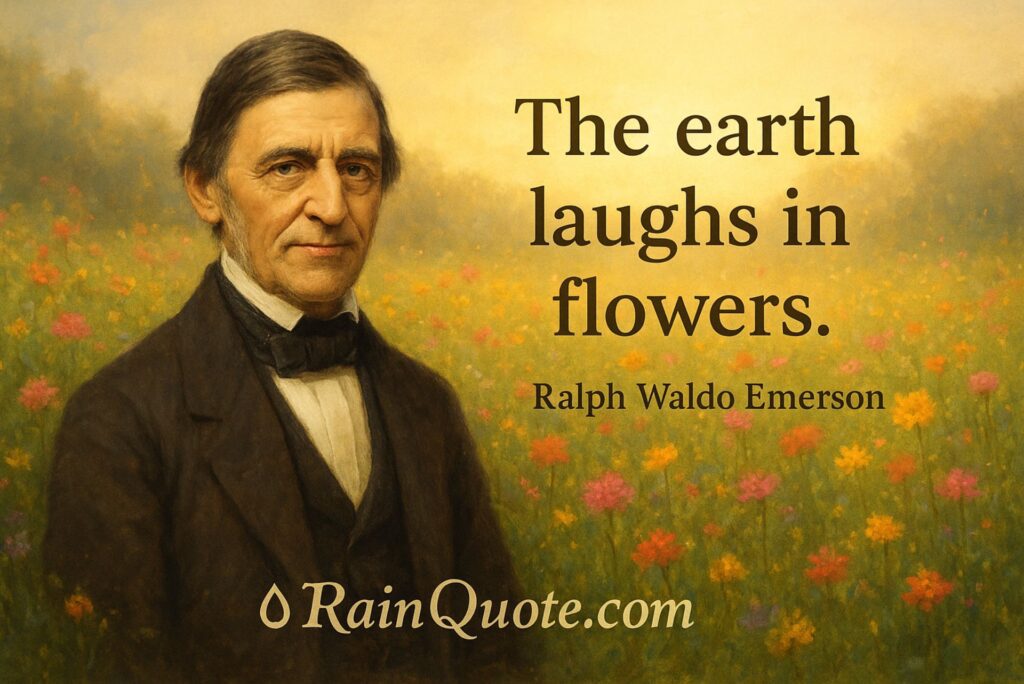 “The earth laughs in flowers.”