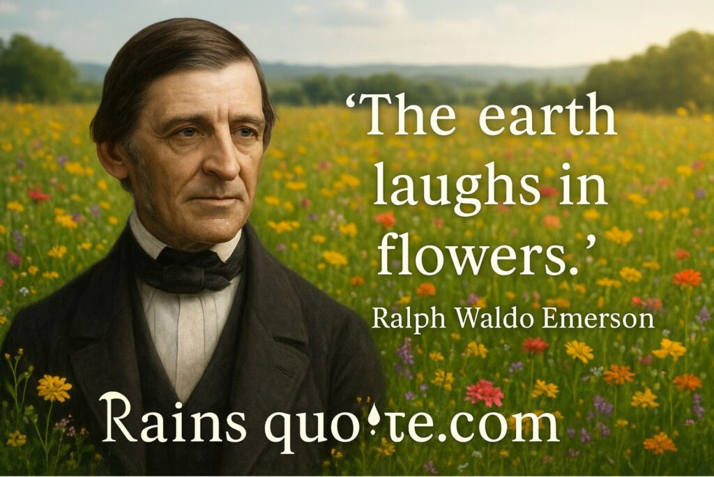 “The earth laughs in flowers.”