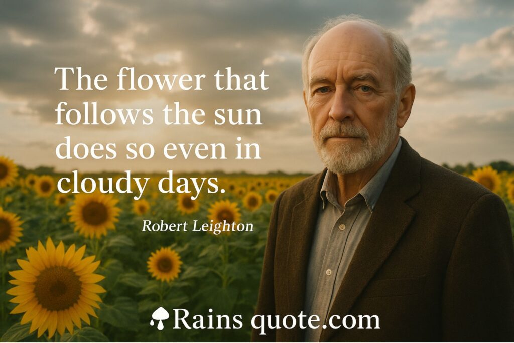 “The flower that follows the sun does so even in cloudy days.”