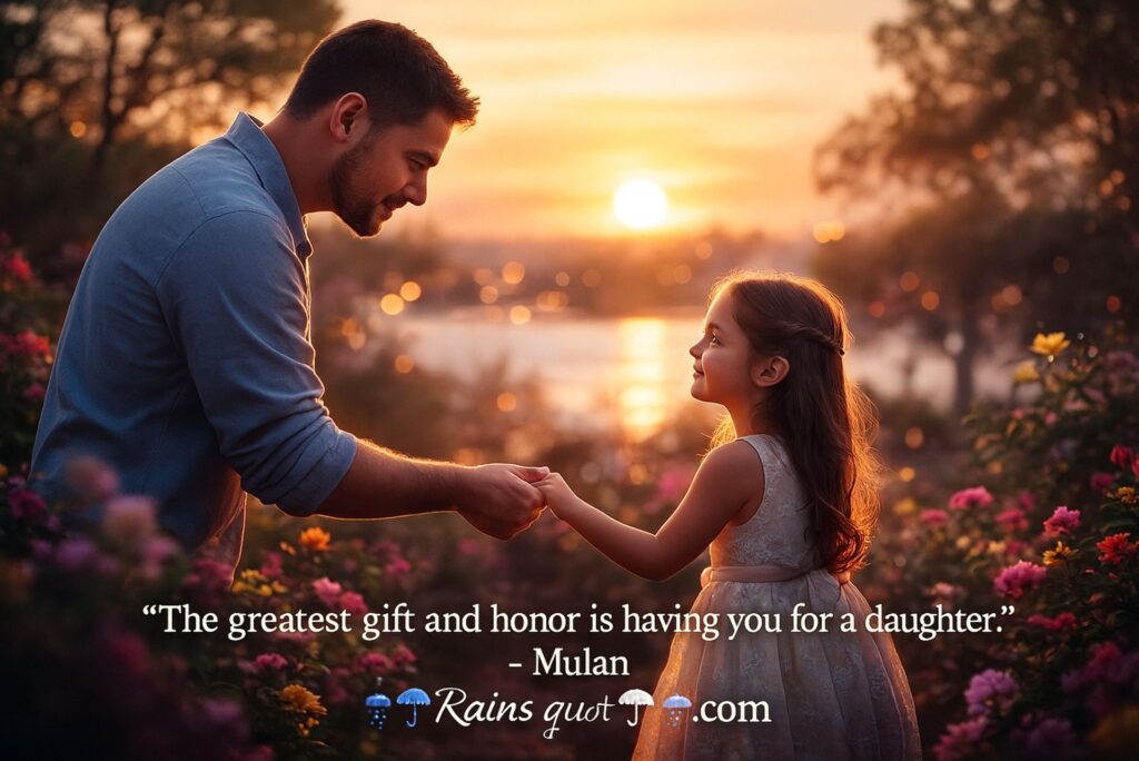 .“The greatest gift and honor is having you for a daughter.”