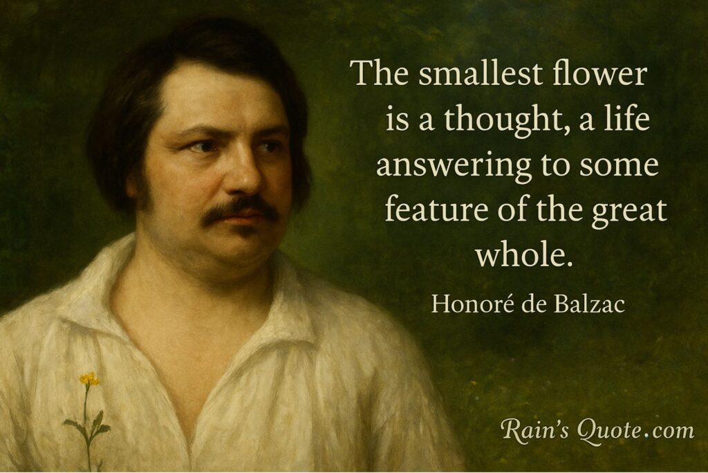 “The smallest flower is a thought, a life answering to some feature of the great whole.”