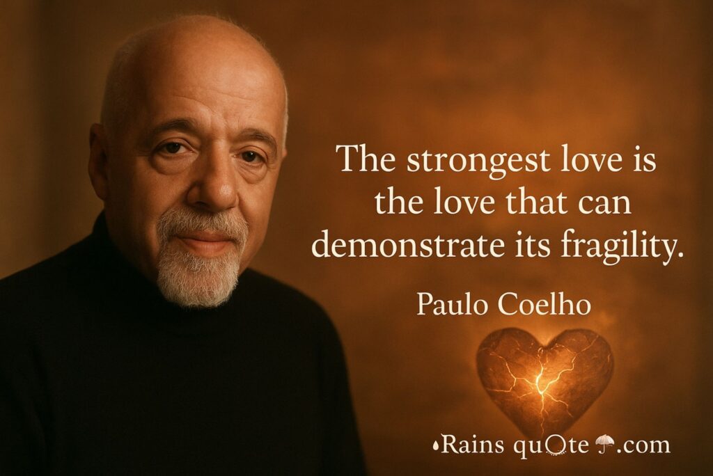 “The strongest love is the love that can demonstrate its fragility.”