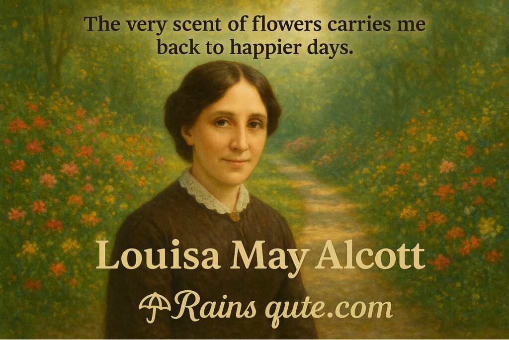 “The very scent of flowers carries me back to happier days.”