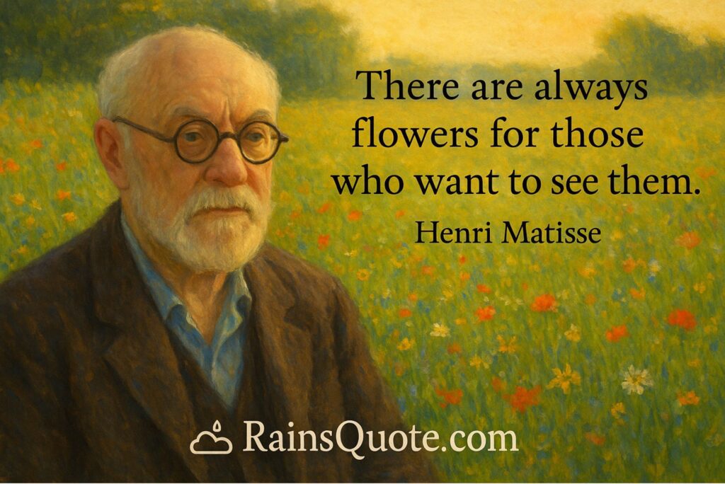 “There are always flowers for those who want to see them.”