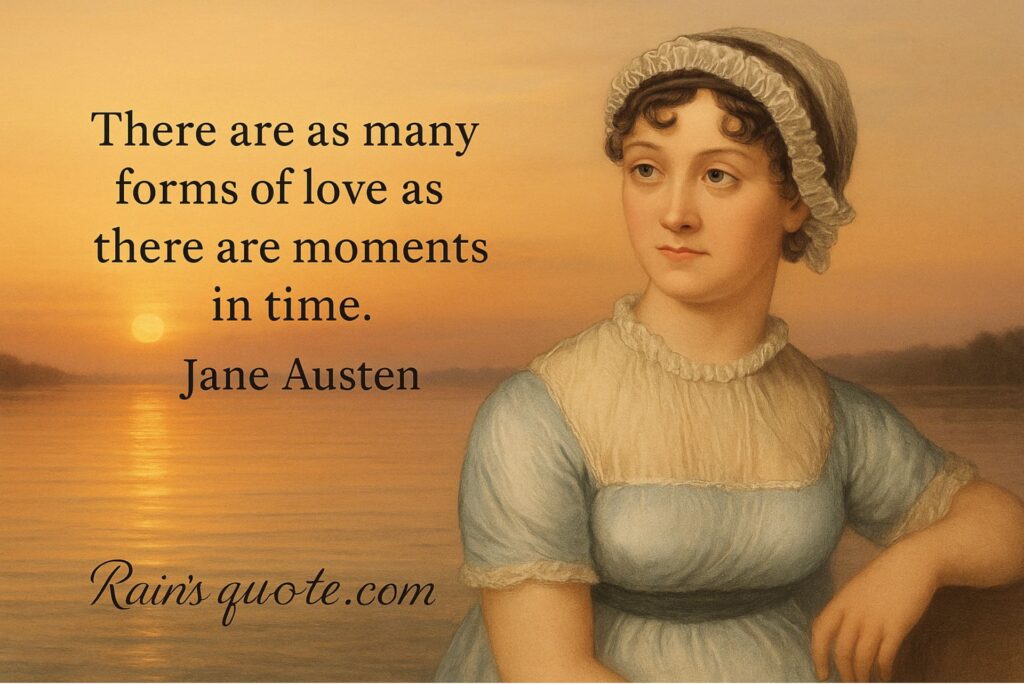 “There are as many forms of love as there are moments in time.”