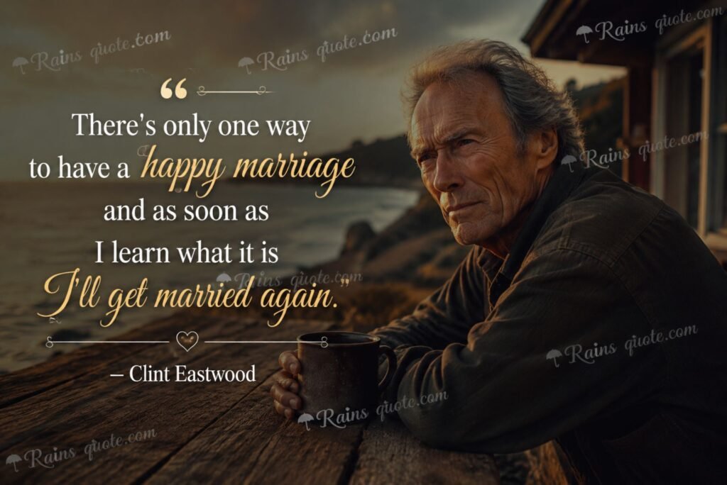 “There's only one way to have a happy marriage and as soon as I learn what it is I'll get married again.”