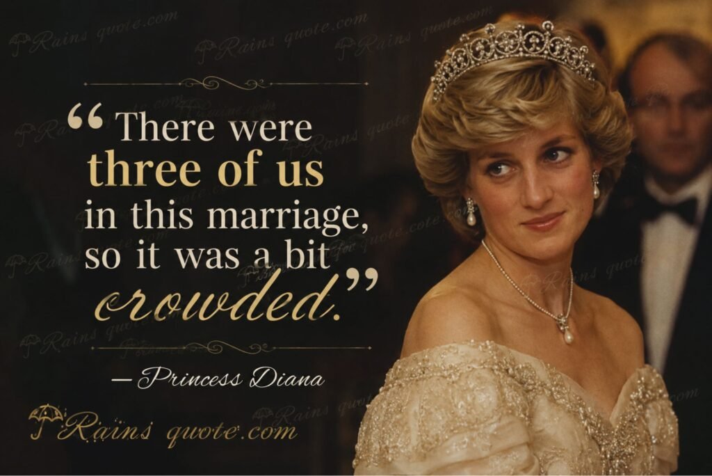  “There were three of us in this marriage, so it was a bit crowded.”