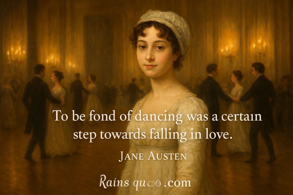 “To be fond of dancing was a certain step towards falling in love.”