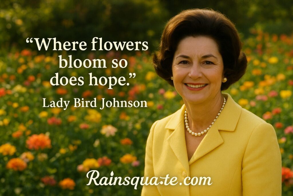 “Where flowers bloom so does hope.”