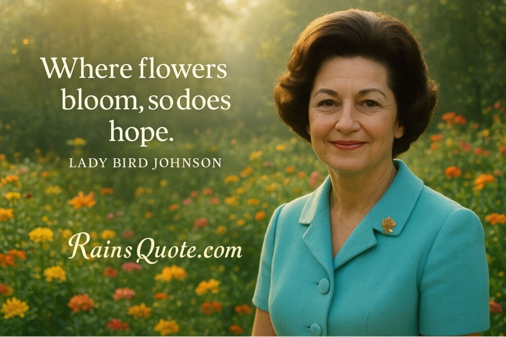 “Where flowers bloom, so does hope.”