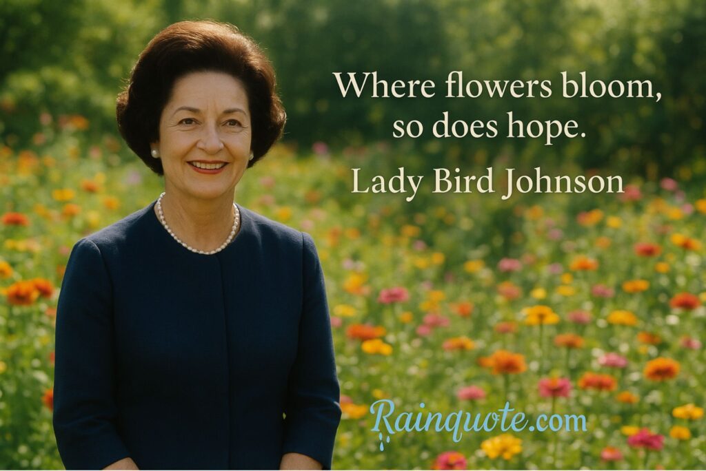 “Where flowers bloom, so does hope.”